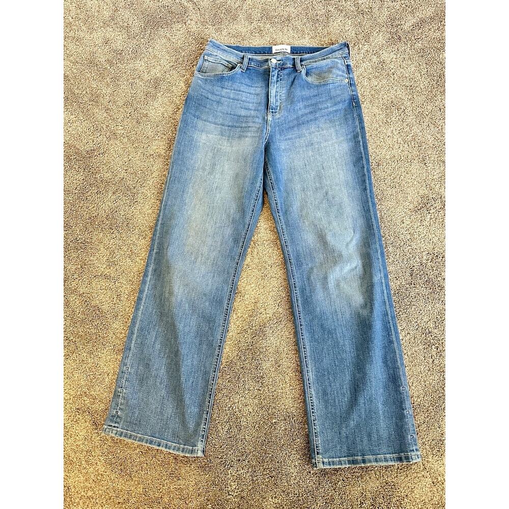 DU/ER Jeans Mens 31x31 Blue Medium Wash Straight Stretch Denim Pants WFGR3012